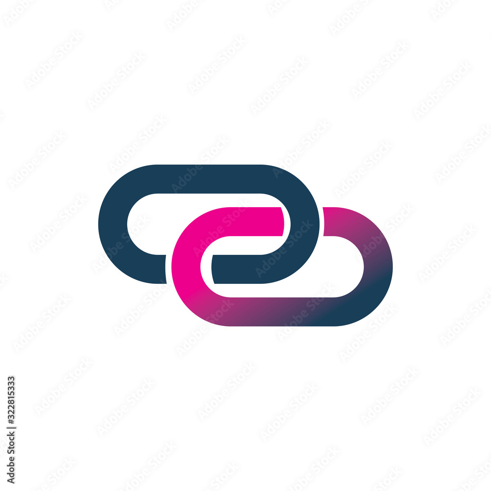 infinity color line ellips chain logo design infinity color line ellips chain logo design