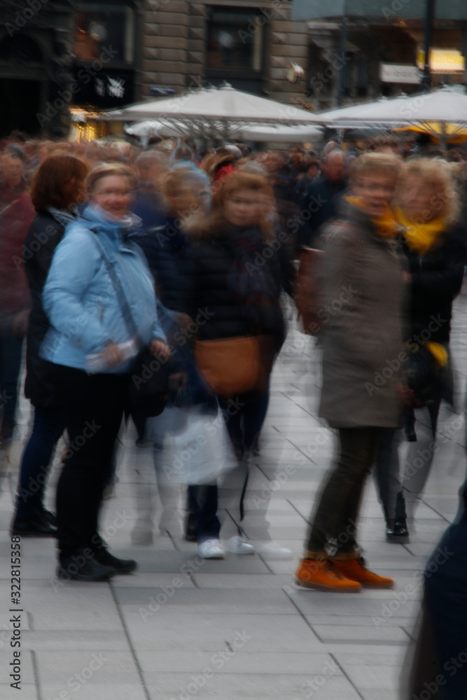 People in the downtown of Vienna People in the downtown of Vienna