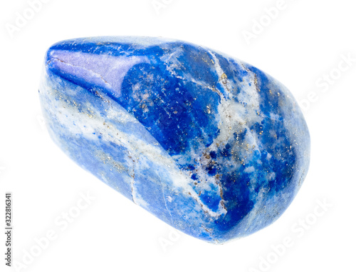 polished lapis lazuli (lazurite) gemstone cutout