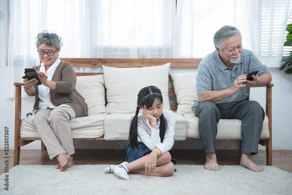 In quarrel elderly mother grown up daughter sit on couch separately having conflict, intergenerational misunderstanding, adult grandchild grandma difficult bad relations different generations concept In quarrel elderly mother grown up daughter sit on couch separately having conflict, intergenerational misunderstanding, adult grandchild grandma difficult bad relations different generations concept