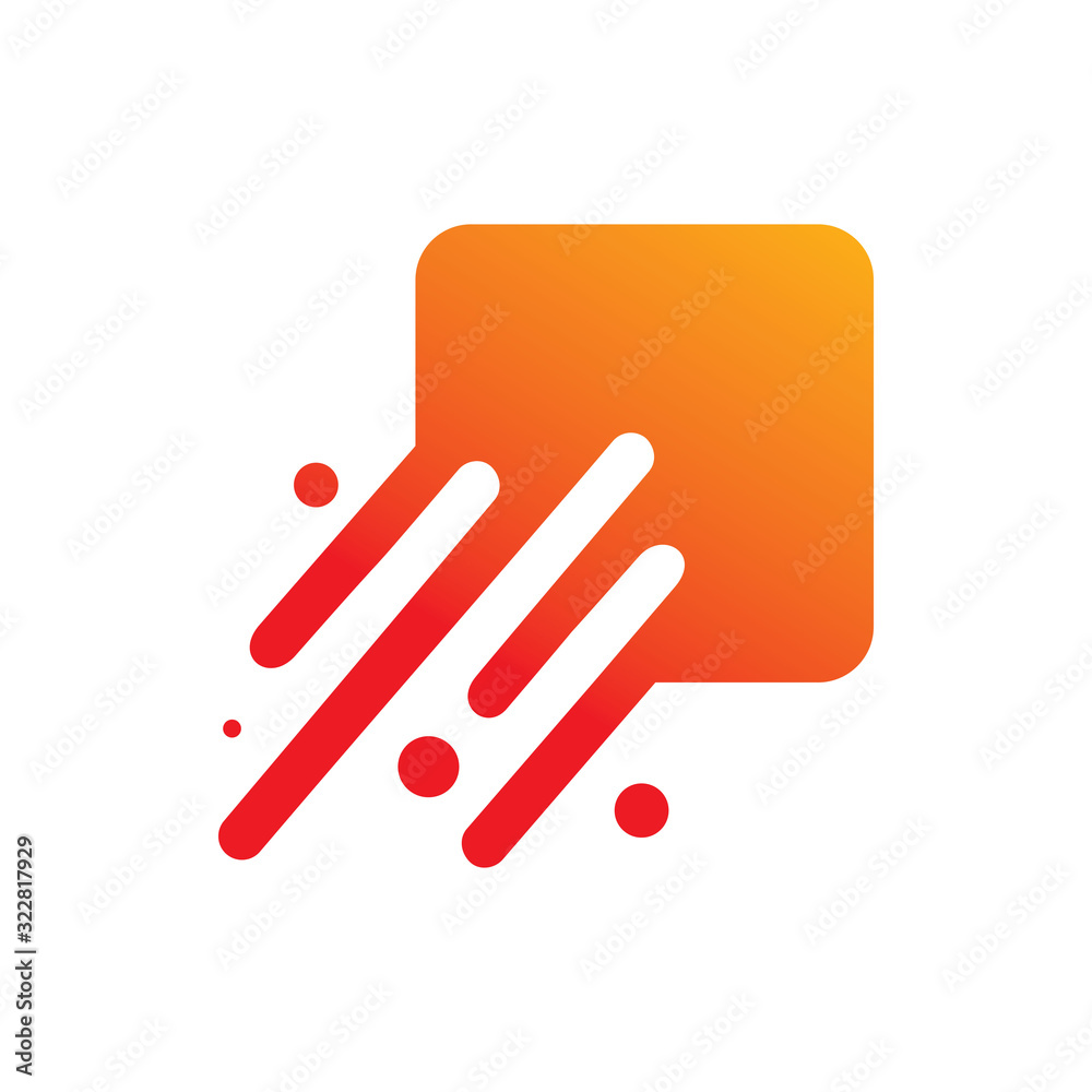 red box motion speed progessive logo design red box motion speed progessive logo design
