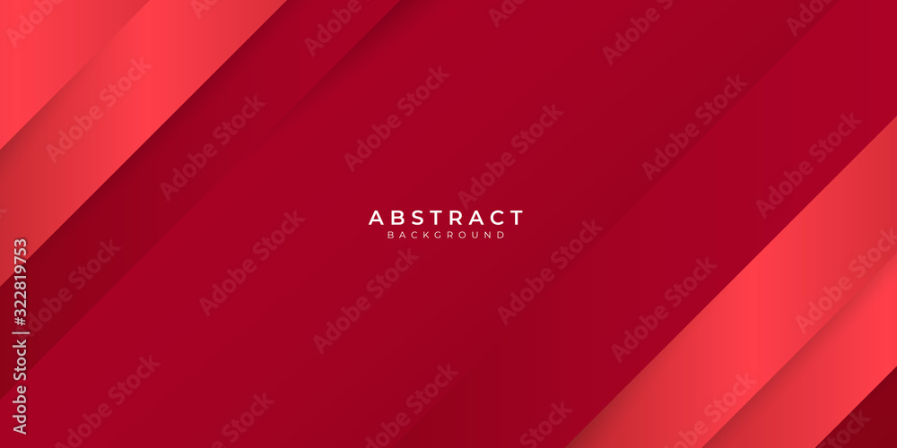 Obraz premium Red bright line cut shadow abstract background vector illustration for presentation design. Abstract modern background gradient color. Red maroon and white gradient with stylish line and square