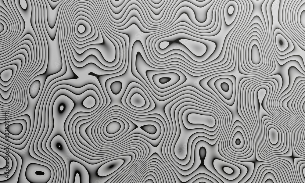 Black and white Damascus steel knife material texture use for