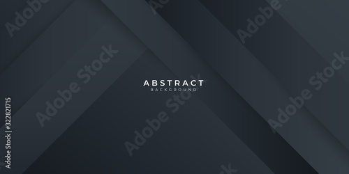 Dark black neutral gradient abstract background vector for presentation design