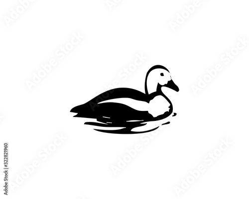 Duck silhouette black