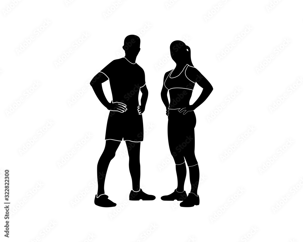 couple Fitness Silhouette