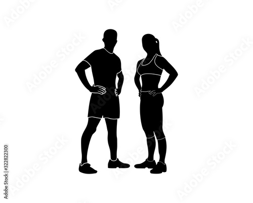 couple Fitness Silhouette