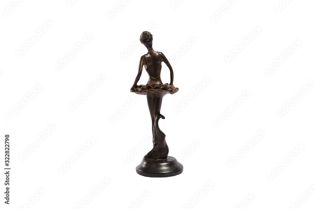 Dance statue isolated on white background