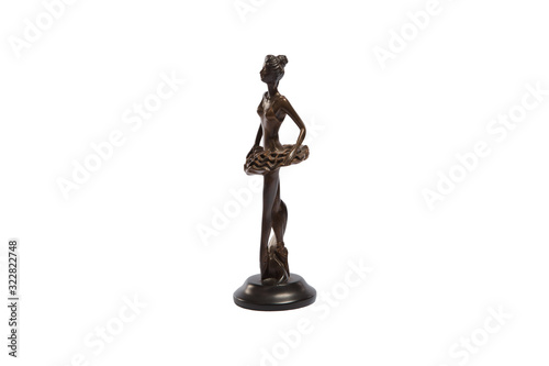 Dance statue isolated on white background