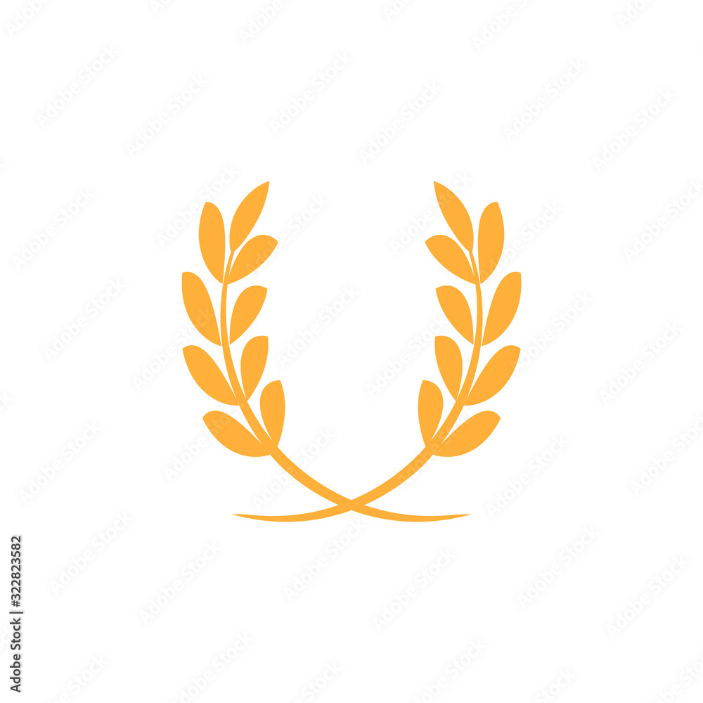 Wheat or barley ears. Harvest wheat grain, growth rice stalk and whole bread grains or field cereal nutritious rye grained agriculture products ear symbol.