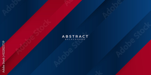 Red blue gradient box rectangle abstract background vector presentation design