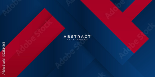 Free Download Red gradient blue box rectangle abstract background vector presentation design - GFXLoad