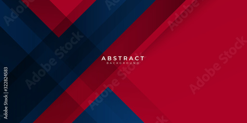 Red gradient blue box rectangle abstract background vector presentation design