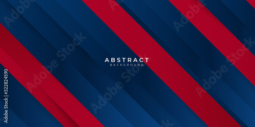 Free Download Red gradient blue box rectangle abstract background vector presentation design - GFXLoad