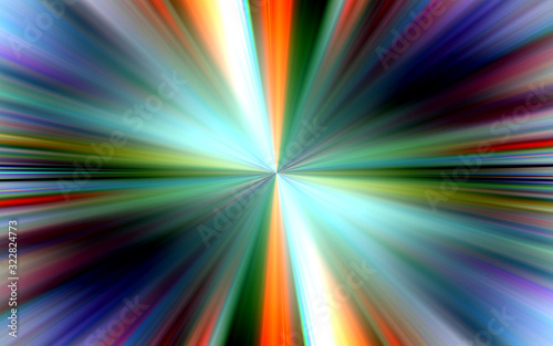 Rainbow lights abstract background with rays