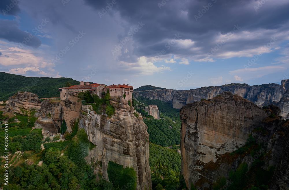 Great  Monastery of Varlaam at the complex of Meteora monasteries. Thessaly. Greece. UNESCO World Heritage List.