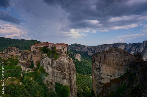 Great Monastery of Varlaam at the complex of Meteora monasteries. Thessaly. Greece. UNESCO World Heritage List.
