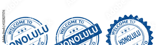 welcome to Honolulu blue old stamp sale	