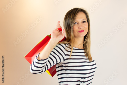 Young woman going shopping