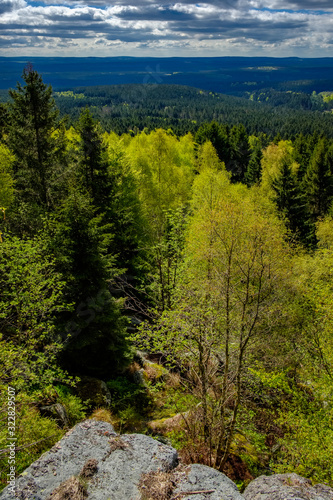Frühling im Naturpark Harz: Blick vom Trudenstein nach Süden