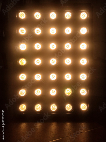 Square panel of led concert lights blinders
