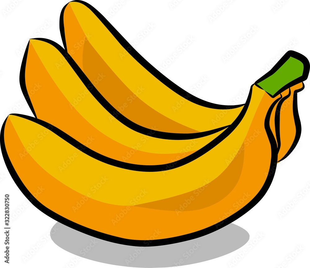 illustration of banana on white background
