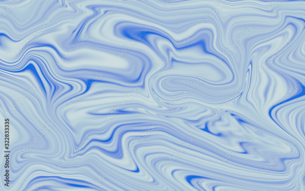 Swirling liquid abstract blue tone background(backdrop) with copy space for text or image.