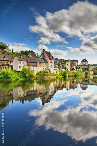 The Dordogne River Floating through Argentat, France photo