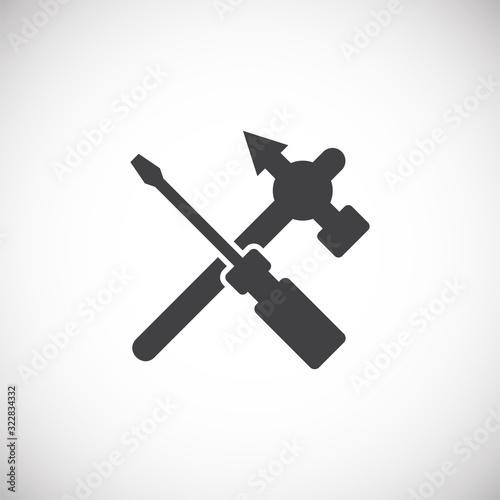Fix and service related icon on background for graphic and web design. Creative illustration concept symbol for web or mobile app.