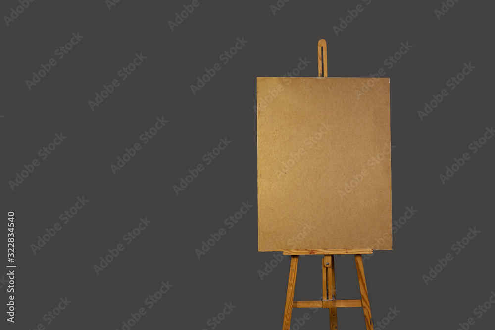 empty tablet mounted vertically on an easel empty tablet mounted vertically on an easel