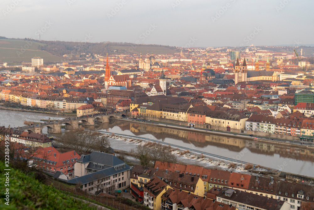 Würzburg, Aussicht von der Festung Marienberg