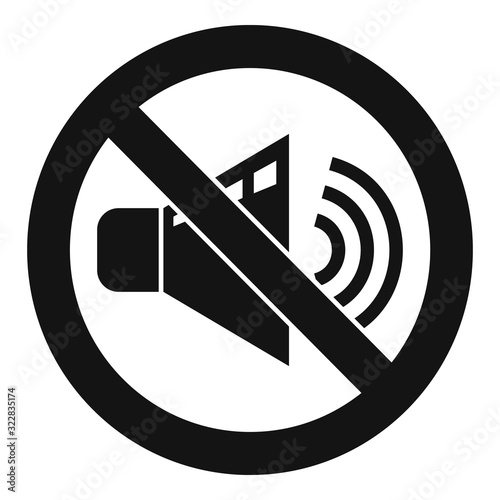 No sound speaker icon. Simple illustration of no sound speaker vector icon for web design isolated on white background