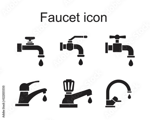 Faucet Icon template black color editable. Faucet Icon symbol Flat vector illustration for graphic and web design.