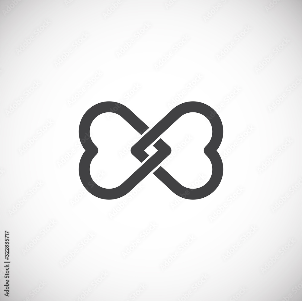 Infinity sign icon on background for graphic and web design. Creative illustration concept symbol for web or mobile app.