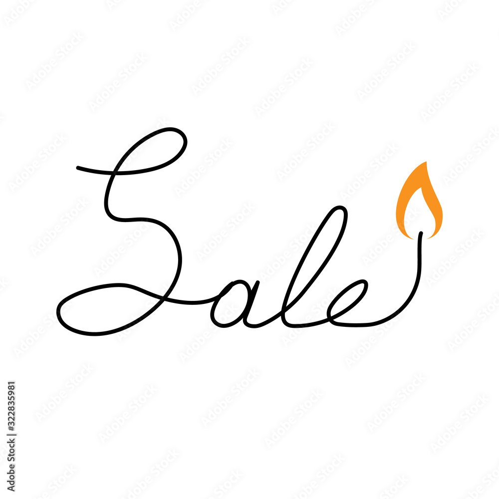 Fire sale. Hot discounts. Vector illustration. Fire sale. Hot discounts. Vector illustration.