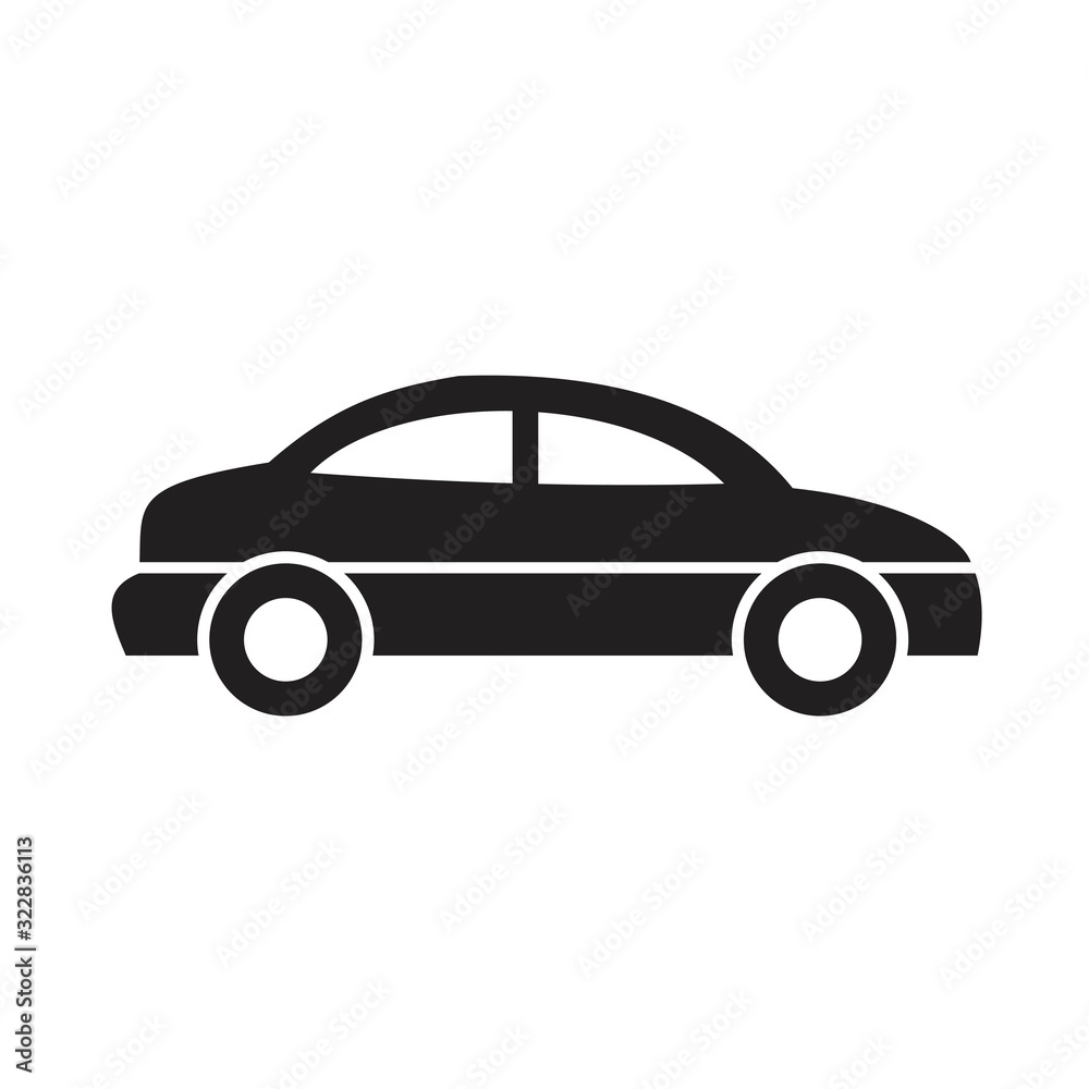 Car Icon template black color editable. Car icon symbol Flat vector illustration for graphic and web design.