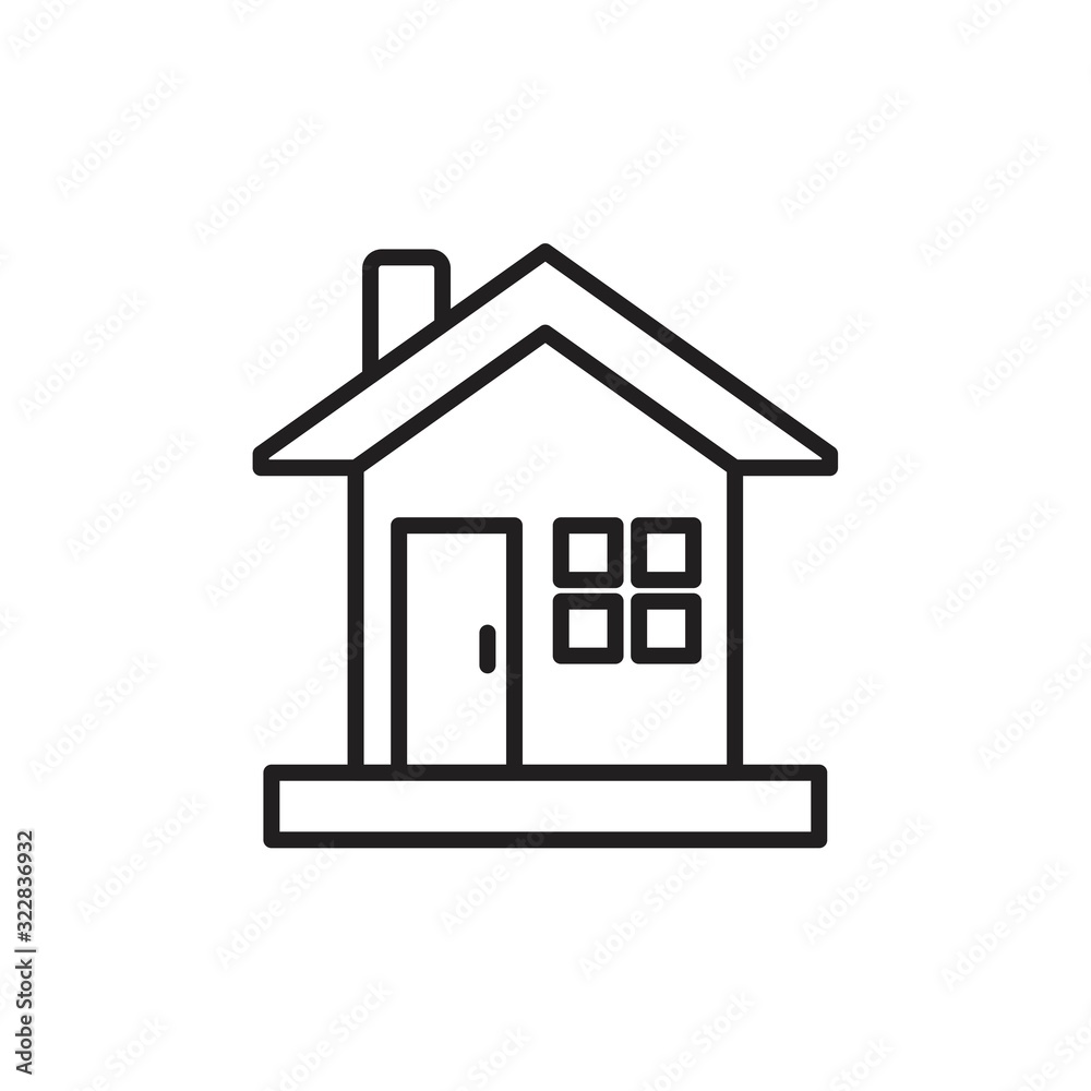 Collage house Icon template black color editable. Collage house Icon symbol Flat vector illustration for graphic and web design.