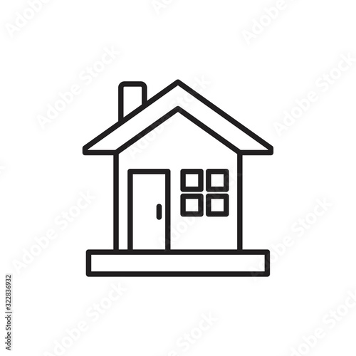 Collage house Icon template black color editable. Collage house Icon symbol Flat vector illustration for graphic and web design.