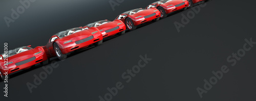 Red sports car race