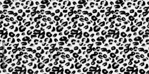 Leopard pattern. Animal and ethnic pattern. Halftone textile print.