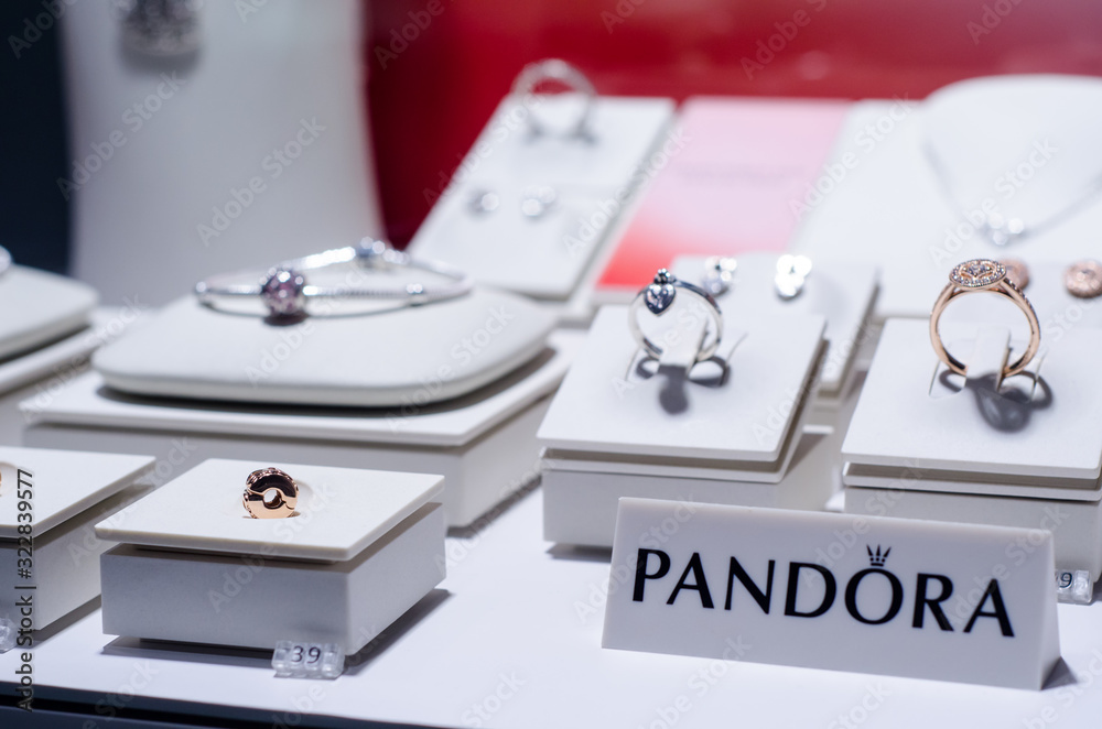 Soest, Germany - January 14, 2019: PANDORA Jewelry for sale. Stock Photo |  Adobe Stock