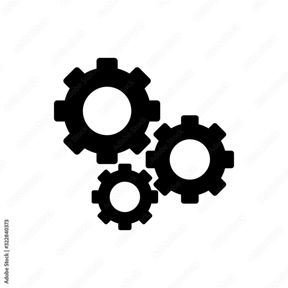 Gears outline icon. Symbol, logo illustration for mobile concept and web design. Gears outline icon. Symbol, logo illustration for mobile concept and web design.