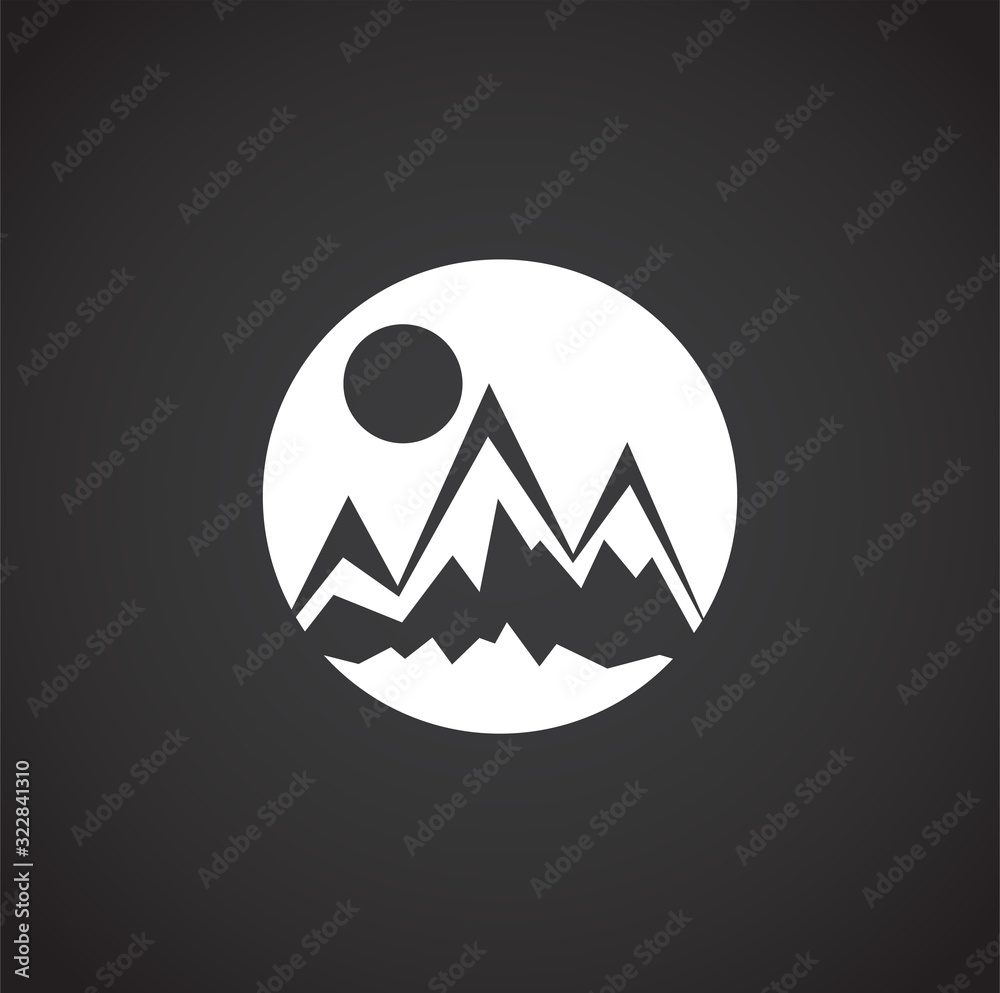 Mountain related icon on background for graphic and web design. Creative illustration concept symbol for web or mobile app. Mountain related icon on background for graphic and web design. Creative illustration concept symbol for web or mobile app.