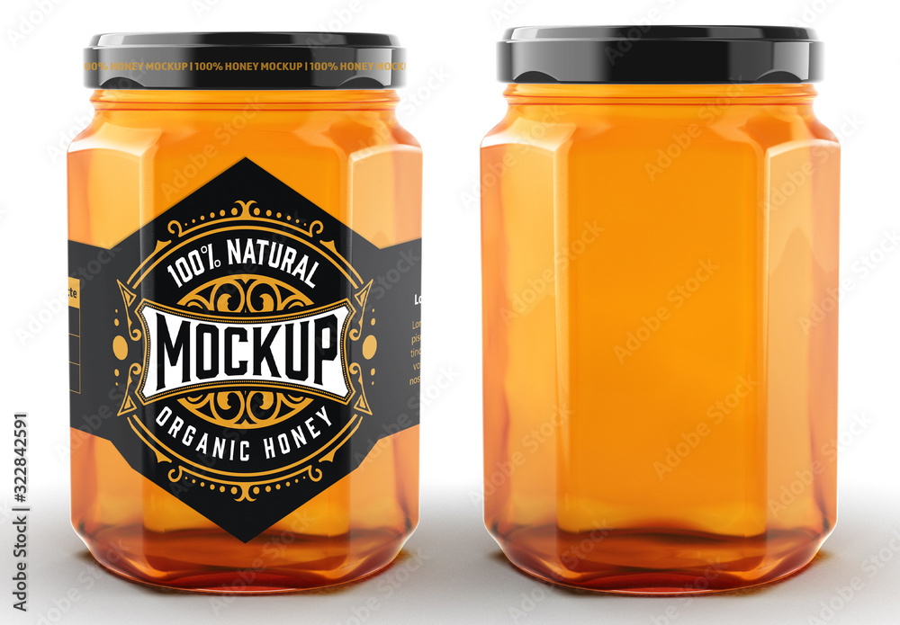Download Honey Jar Mockup Stock Template Adobe Stock