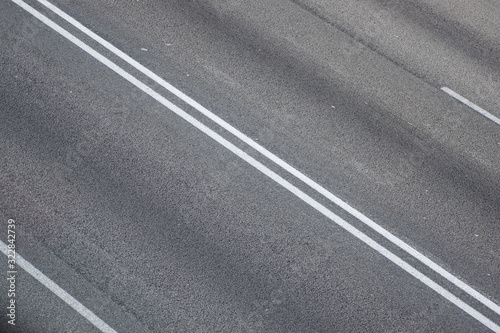 close-up of a road with lines