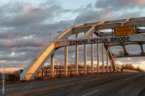 Edmund Pettus Bridge at Sunset photo