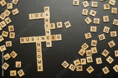 Letters on wooden blocks. Business concept. Business background. Business metaphors. 