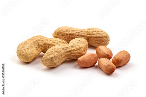 Useful peanut, isolated on white background