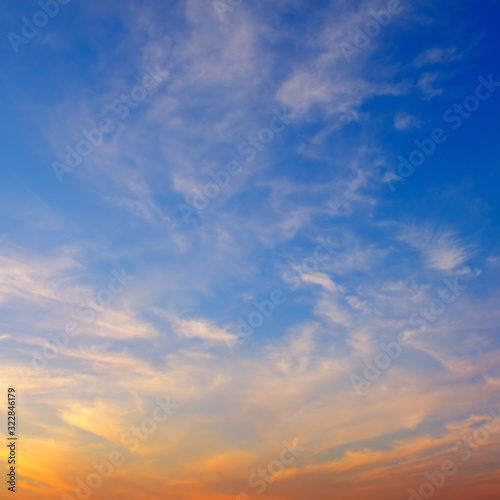 Sun rise.The sun's rays illuminate the clouds. © alinamd