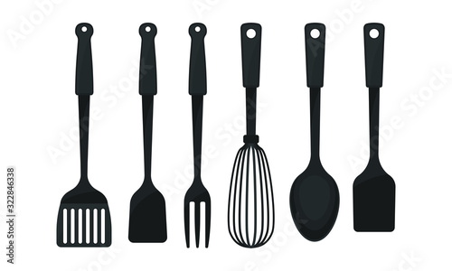 Cooking Utensils and Tools for Food Preparation Vector Set